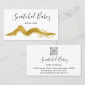 Modellieren von QRCODE-Schwarz-weißem Gold durch K Visitenkarte (Vorne/Hinten)