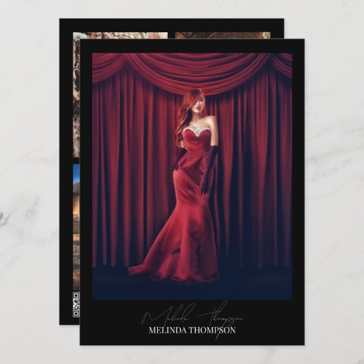 Modellieren von Schauspiel Comp Card 5 Foto Signat (Vorne/Hinten)