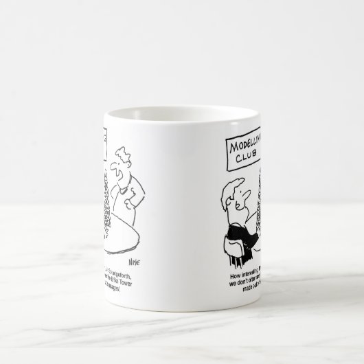 Modellierung Club Eiffelturm aus Wurst Funny Kaffeetasse (Mittel)