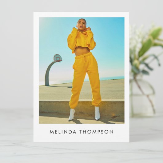 Modellierung des Actor Comp Card 5 Foto QR Code (Stehend Vorderseite)