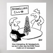 Modellierung des Eiffelturms aus Wurst Poster (Vorne)