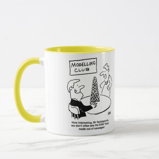 Modellierung des Eiffelturms aus Wurst Tasse (Links)