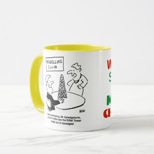 Modellierung des Eiffelturms aus Wurst Tasse (Vorderseite Links)