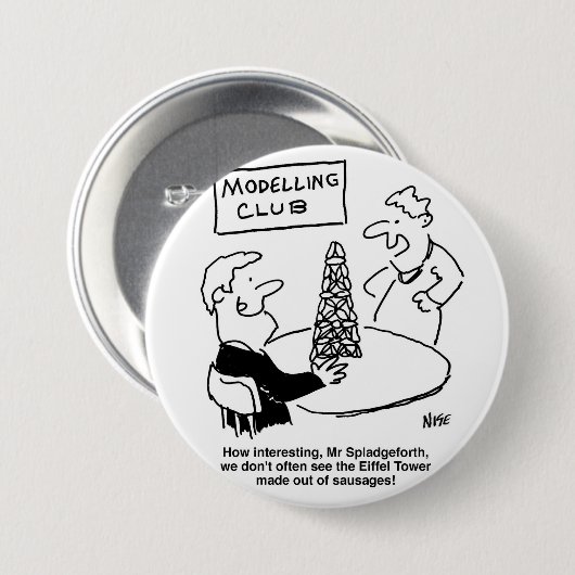 Modellierung des Eiffelturms-Cartoon Button (Vorne & Hinten)