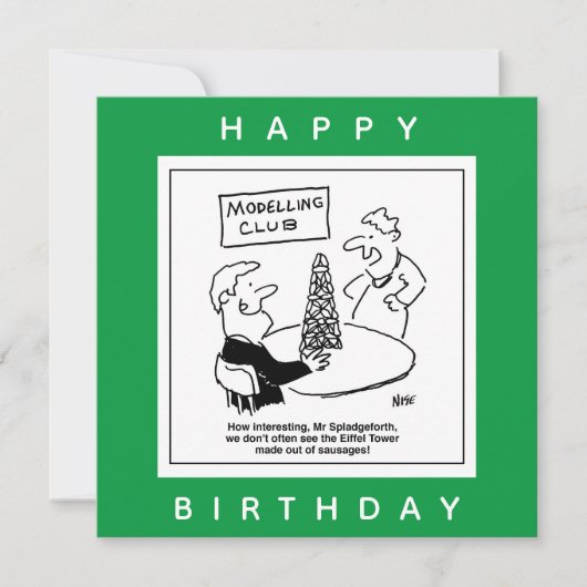 Modellierung des Eiffelturms-Cartoon Karte (Vorderseite)