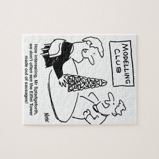 Modellierung des Eiffelturms-Cartoon Puzzle (Horizontal)