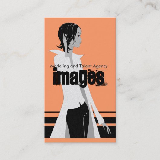 Modellierung und talentierte Agenturkarten {Pink} Visitenkarte (Vorderseite)