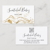 Modellierung von QRCODE Rose Gold Blume Visitenkarte (Vorne/Hinten)