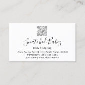 Modellierung von QRCODE Rose Gold Blume Visitenkarte (Rückseite)