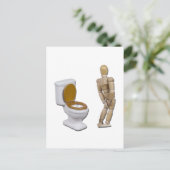 ModellInNeedNextToilet121611 Postkarte (Stehend Vorderseite)