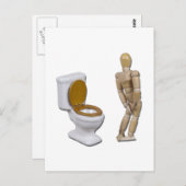 ModellInNeedNextToilet121611 Postkarte (Vorne/Hinten)