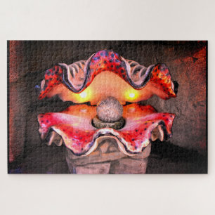 Modellperle in einer Muschel Puzzle