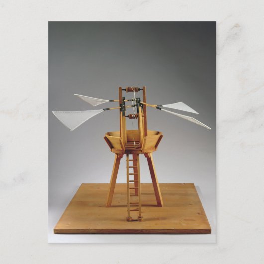 Modellrekonstruktion des Designs von da Vinci Postkarte (Vorderseite)