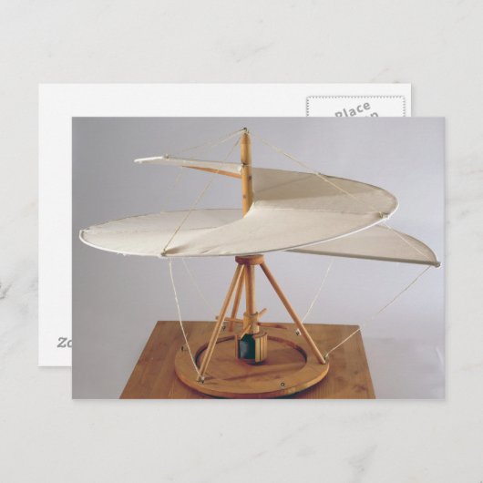 Modellrekonstruktion des Designs von da Vinci Postkarte (Vorne/Hinten)