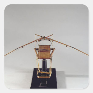 Modellrekonstruktion des Designs von da Vinci Quadratischer Aufkleber