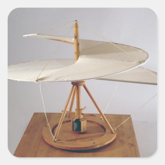 Modellrekonstruktion des Designs von da Vinci Quadratischer Aufkleber (Vorderseite)