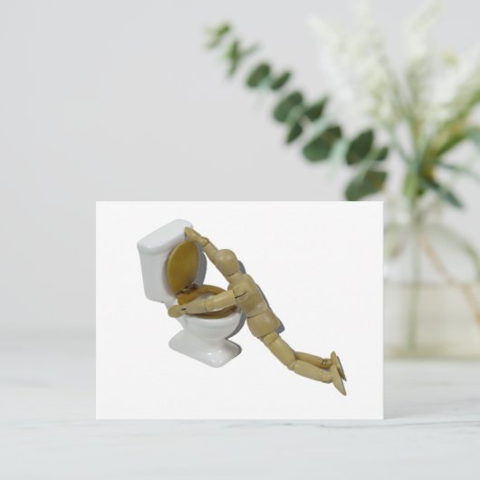 ModellSickIntoToilet110511 Postkarte (Stehend Vorderseite)