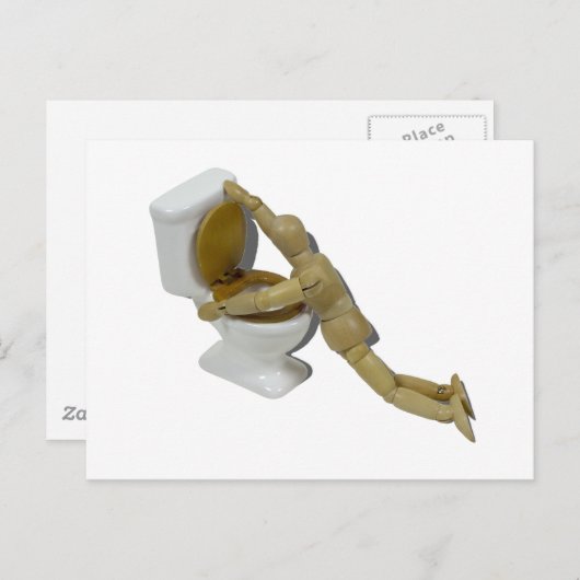 ModellSickIntoToilet110511 Postkarte (Vorne/Hinten)