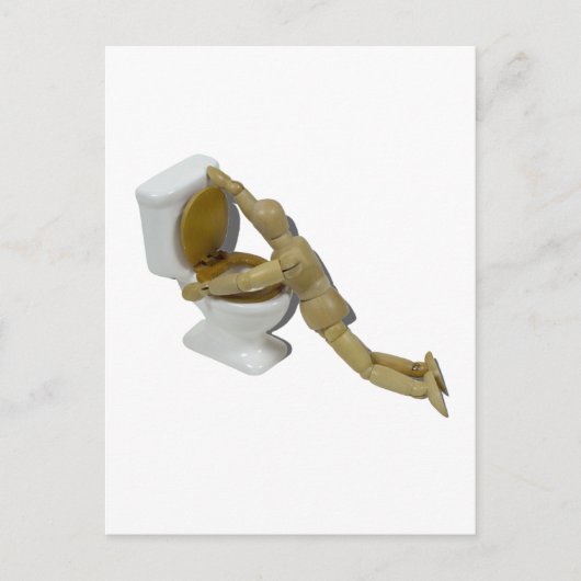 ModellSickIntoToilet110511 Postkarte (Vorderseite)
