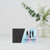 Modellsymbol | Black Luxury Holographic Background Visitenkarte (Stehend Vorderseite)