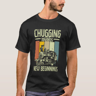 Modellzug rumpelt auf T-Shirt