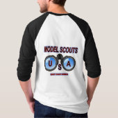 Modelscoutsusa 3/4 Hülse Baseball-T-Shirt T-Shirt (Rückseite)