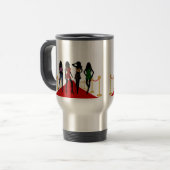 Modemädchen auf dem Roten Teppich Reisebecher (Vorderseite Links)