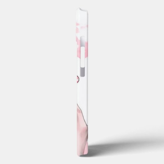 Modemädchen mit Lollipop, rosa Aquarell Case-Mate iPhone Hülle (Rückseite / Links)