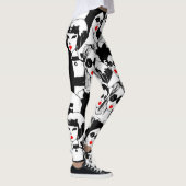 Modemädchen, Modell, Sonnenbrille, Vintages Muster Leggings (Rechts)