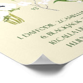 Modemgarten Aquarell mit Hintergrund Poster (Ecke)