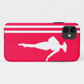 Modemische Streifen mit Mode-Silhouette Case-Mate iPhone Hülle (Rückseite (Horizontal))