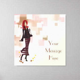 Modemodell des Herbstmotivs Wrapped Canvas Leinwanddruck