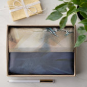 Modemodell-Gesicht in Blau Seidenpapier (Geschenk)