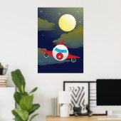 Modemposter und Flugzeugplakat Poster (Heimbüro)