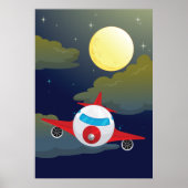 Modemposter und Flugzeugplakat Poster (Vorne)