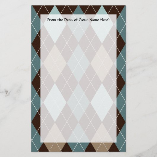 Modemuster der blauen Raute Briefpapier (Vorderseite)