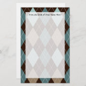 Modemuster der blauen Raute Briefpapier (Vorne/Hinten)