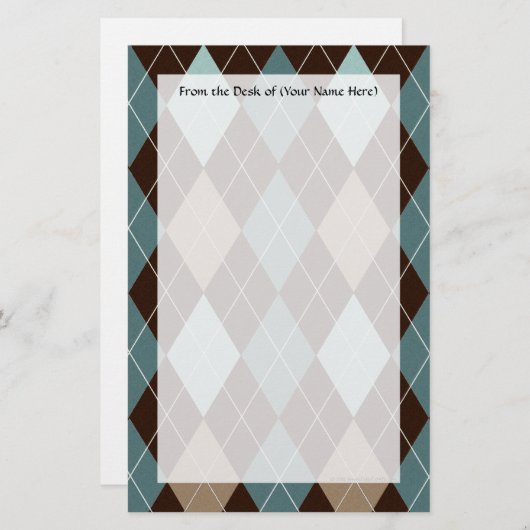 Modemuster der blauen Raute Briefpapier (Vorne/Hinten)