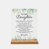 Modemütter zum Sprichwort zur Förderung der Tochte Acrylschild (Vorderseite)