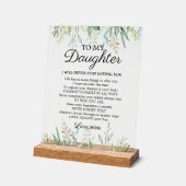 Modemütter zum Sprichwort zur Förderung der Tochte Acrylschild (Winkel)