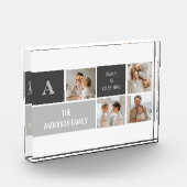 Moden 3Collage Foto & Grau Bestes Familiengeschenk (Links)