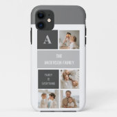 Moden 3Collage Foto & Grau Bestes Familiengeschenk Case-Mate iPhone Hülle (Rückseite)