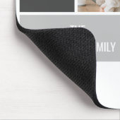 Moden 3Collage Foto & Grau Bestes Familiengeschenk Mousepad (Ecke)