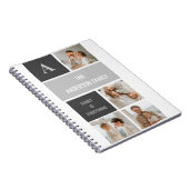 Moden 3Collage Foto & Grau Bestes Familiengeschenk Notizblock (Rechte Seite)