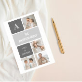 Moden 3Collage Foto & Grau Bestes Familiengeschenk Post-it Klebezettel