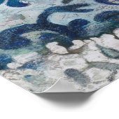 Moden Abstrakte Malerei Print Azure Elegy Poster (Ecke)
