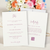 Moden all in one Wedding Invitation QR code Einladung