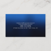 Moden Blue Handwriting Script Hair Stylist Visitenkarte (Rückseite)