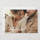 Moden Gold farbene Minimal Probe Dinner Foto Einladung (Vorderseite)