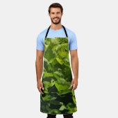 Moden green Summer Nature abstrakte Blattpflanzen Schürze (Getragen)
